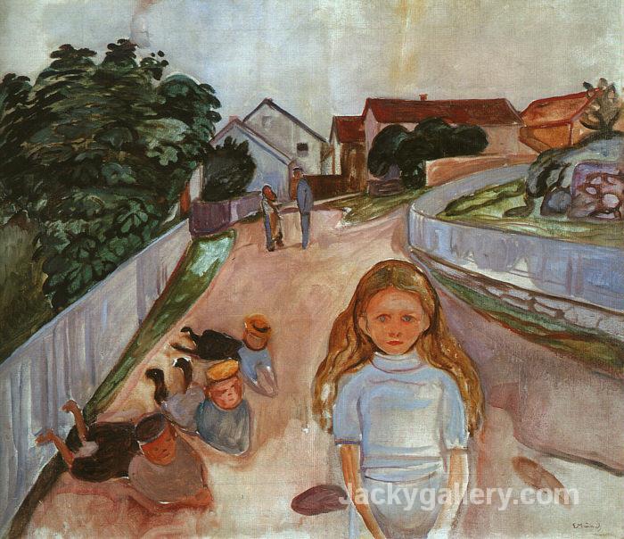 Street in Asgardstrand by Edvard Munch paintings reproduction